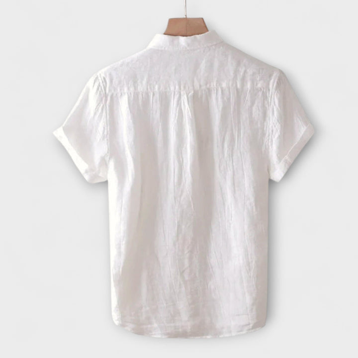 Jasper | Elegant Merlot Linen Top