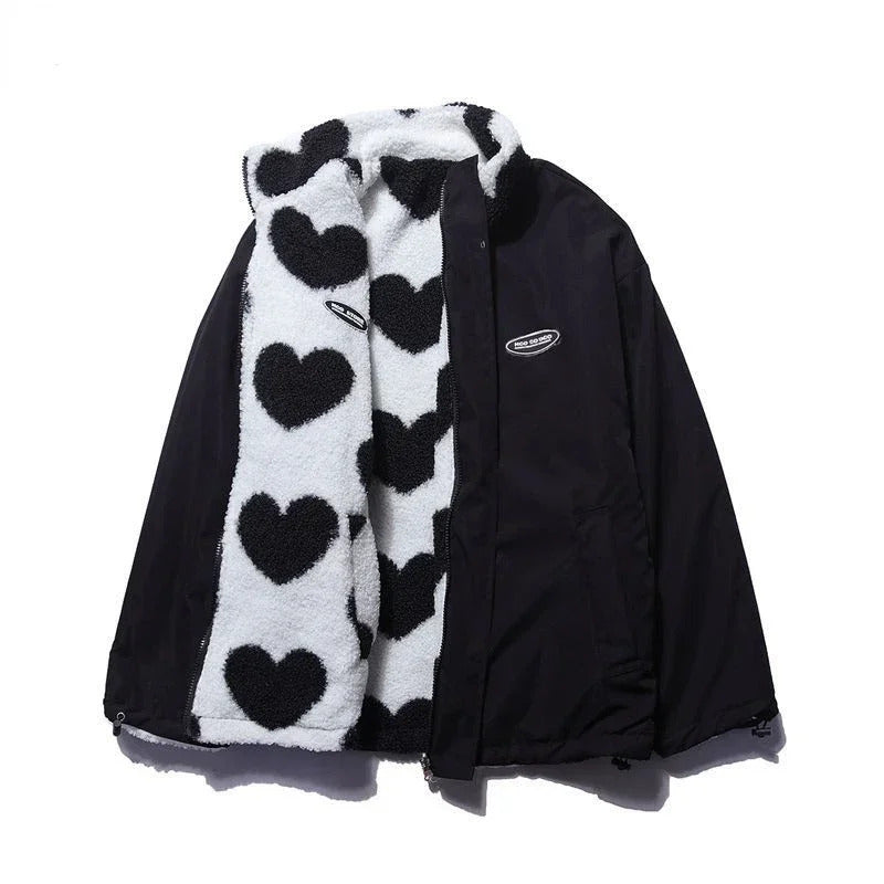 Ashely | Reversible heart jacket