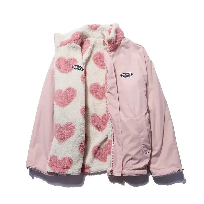 Ashely | Reversible heart jacket