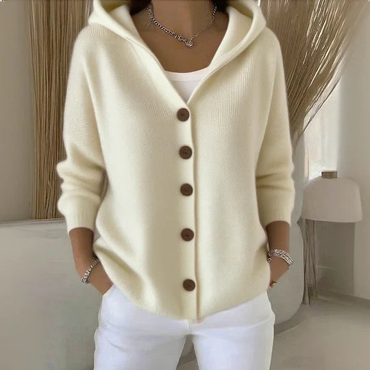 Cally – Soft Hooded Knit Cardigan for Effortless Everyday Comfort