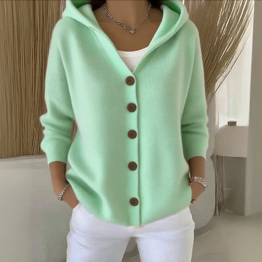 Cally – Soft Hooded Knit Cardigan for Effortless Everyday Comfort