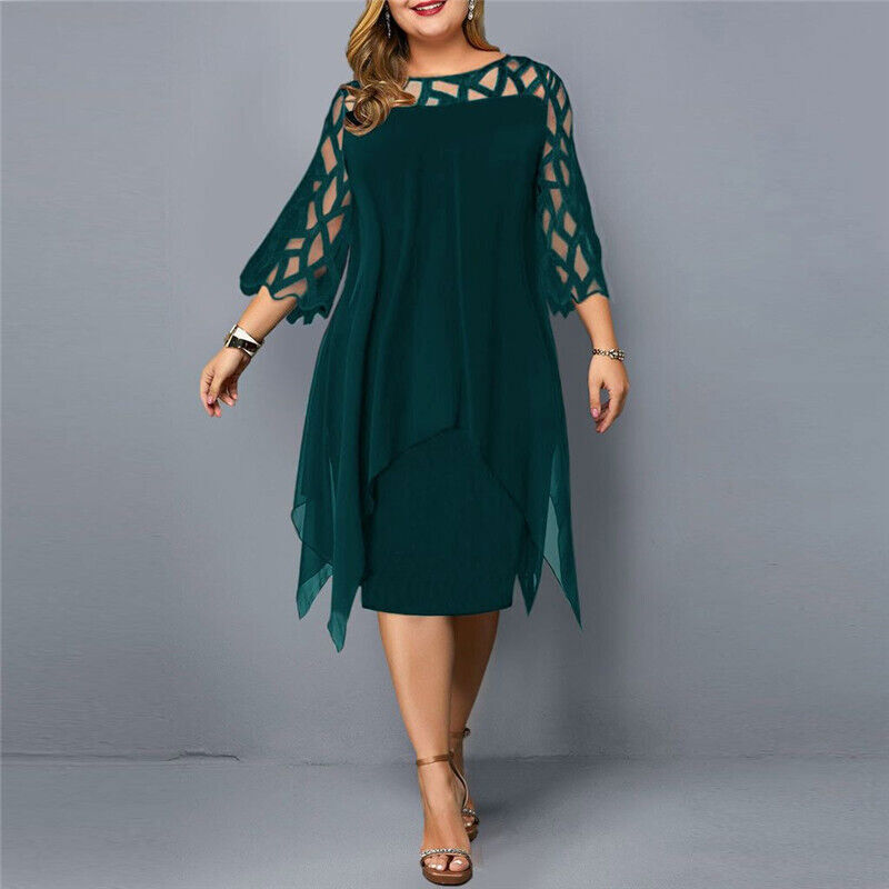 Isabel | Chic Plus Size Midi Dress For Modern Women