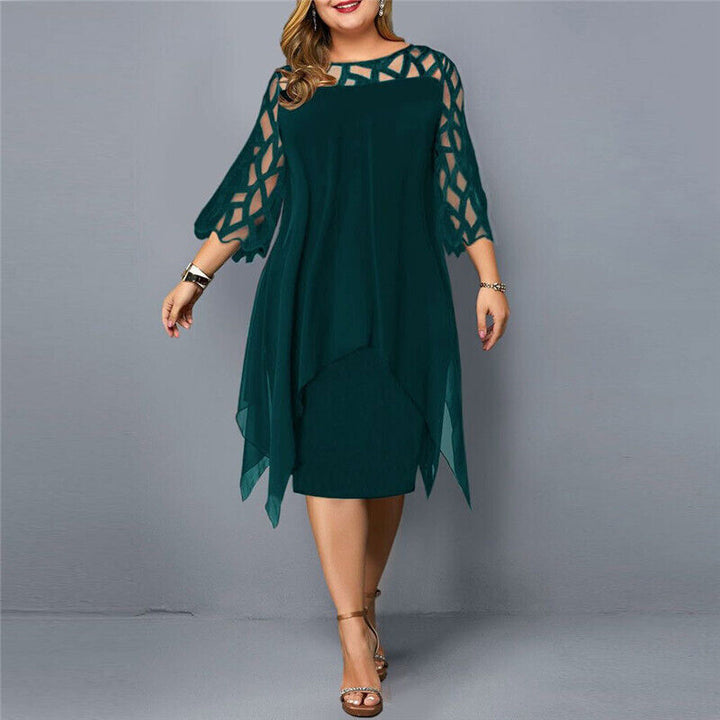 Isabel | Chic Plus Size Midi Dress For Modern Women